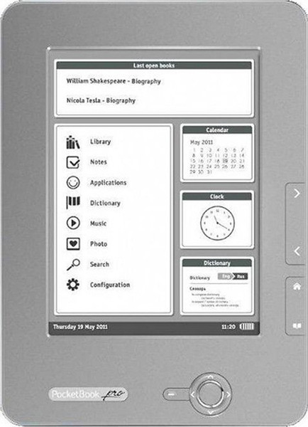 Pocketbook PRO 612 Dark Silver 6Zoll Touchscreen 2GB WLAN Silber eBook-Reader