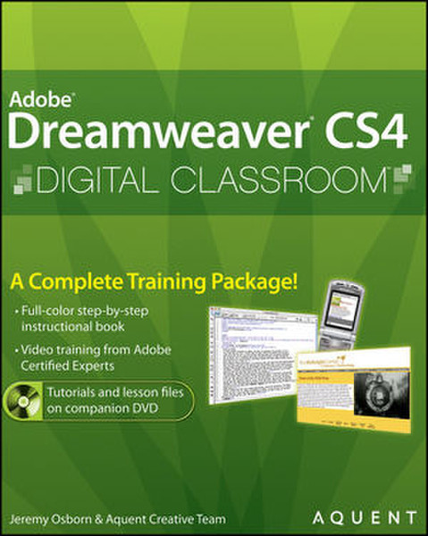 Wiley Dreamweaver CS4 Digital Classroom, (Book and Video Training) 448pages software manual