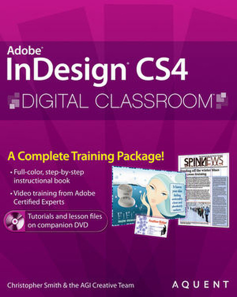 Wiley InDesign CS4 Digital Classroom, (Book and Video Training) 400pages software manual