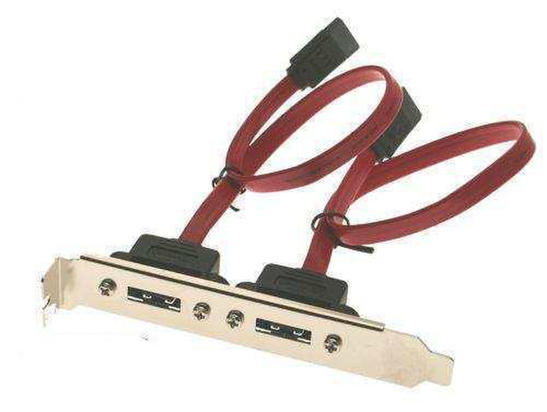 MCL Câble eSATA sur slot double - 50cm 30m eSATA eSATA Metallic,Red SATA cable