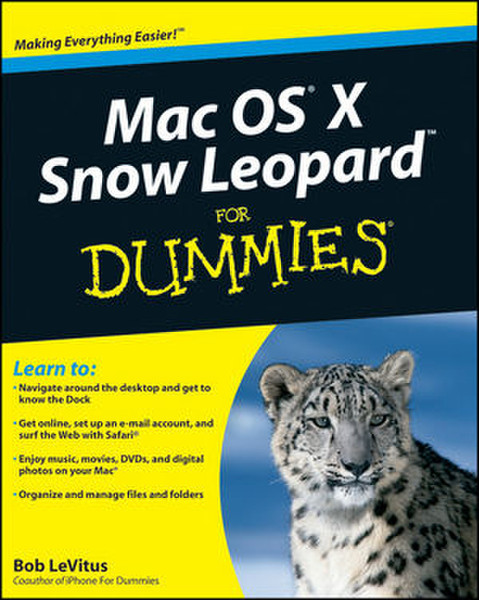 Wiley Mac OS X Snow Leopard For Dummies 456pages software manual