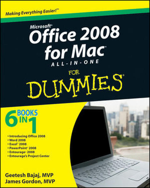 Wiley Office 2008 for Mac All-in-One For Dummies 840страниц руководство пользователя для ПО