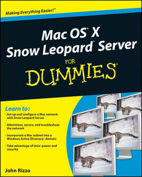 Wiley Mac OS X Snow Leopard Server For Dummies 432pages software manual