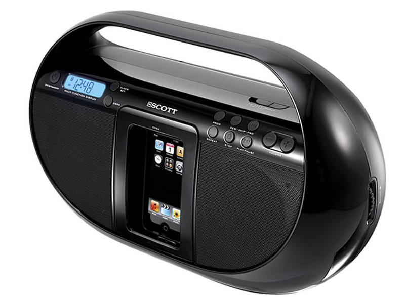 SCOTT i-SX60 Analog 6W Black CD radio