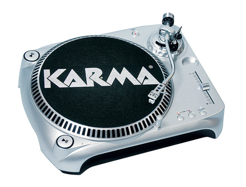 Karma Italiana GR 88 Belt-drive DJ turntable Silber DJ Turntable