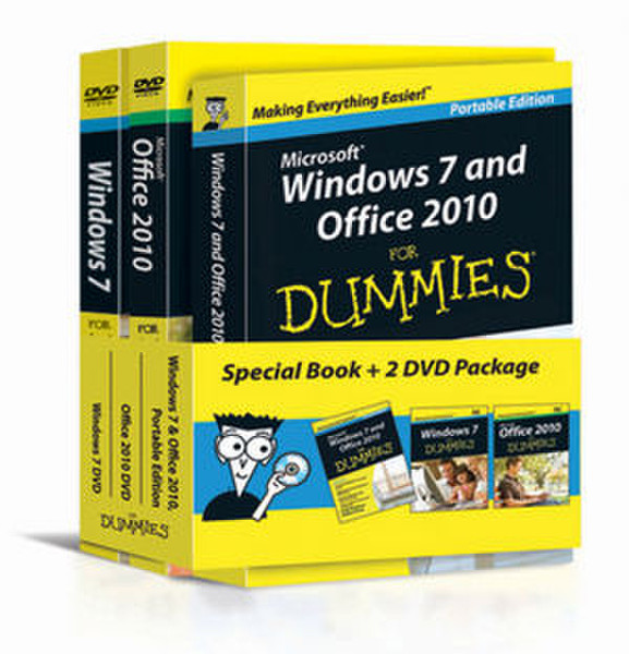 Wiley Windows 7 & Office 2010 For Dummies, Book + DVD Bundle 352pages English software manual