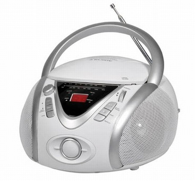 New Majestic AH-1254AX-WH Analog Silver,White CD radio
