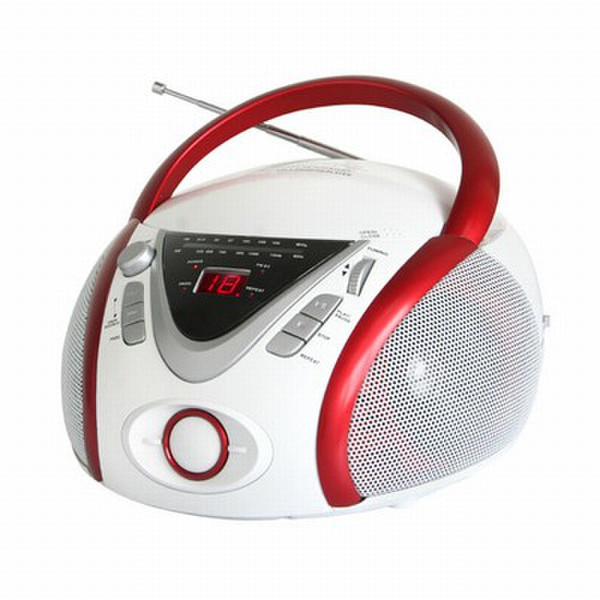 New Majestic AH-1254AX-WHRD Analog Red,White CD radio
