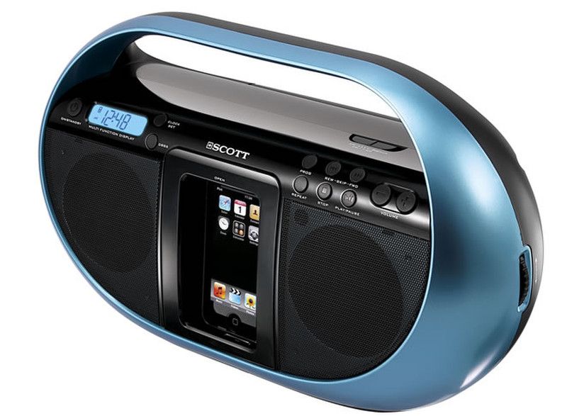 SCOTT i-SX60 Analog 6W Black,Blue CD radio