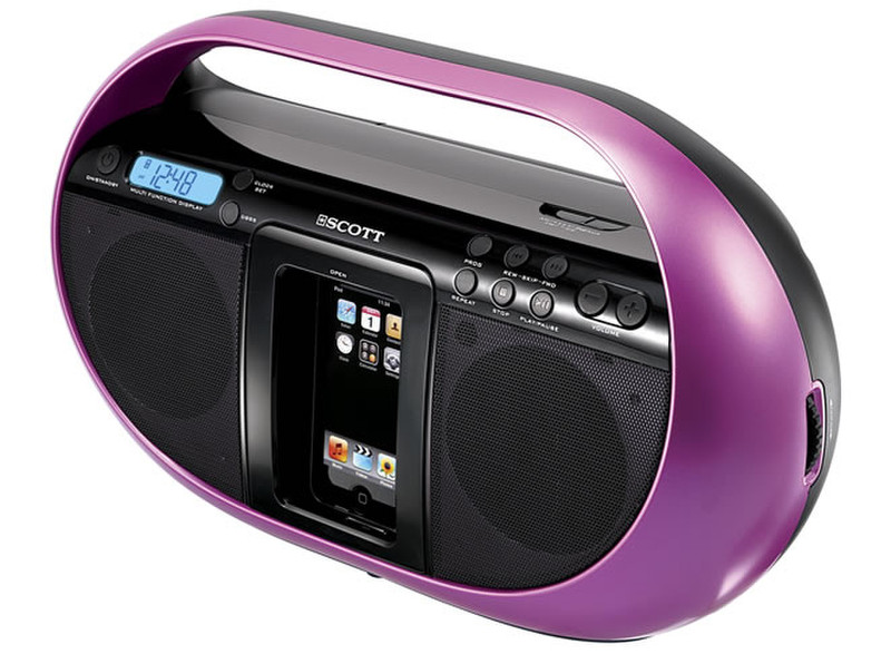 SCOTT i-SX60 Analog 6W Black,Pink CD radio