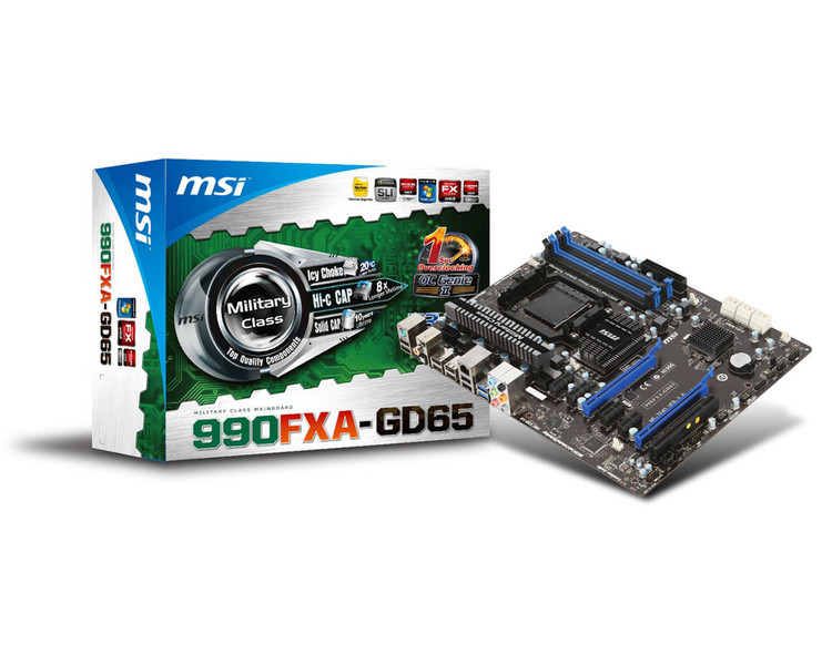 MSI 990FXA-GD65 AMD 990FX Buchse AM3 ATX