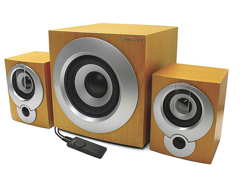 SCOTT ADX 40 W 2.1 22W Wood speaker set