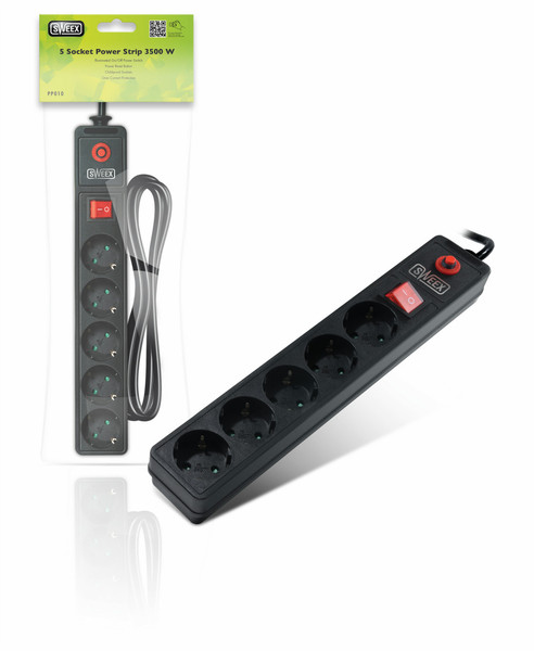 Sweex 5 Socket Power Strip 3500 W