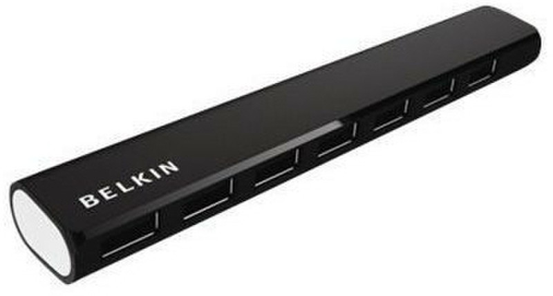 Belkin 7x USB2.0 Ultra-Slim Aluminium 480Mbit/s Schwarz