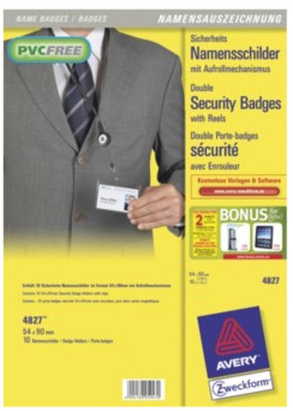 Avery 4827 10pc(s) badge/badge holder