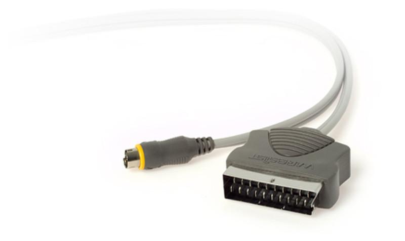 Techlink 1.5m S-Video/SCART 1.5м S-Video (4-pin) SCART (21-pin) Серый адаптер для видео кабеля