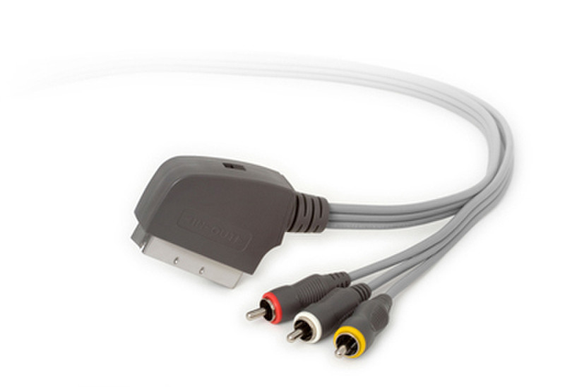 Techlink 1.5 3 x RCA/SCART 1.5m 3 x RCA SCART (21-pin) Grau Videokabel-Adapter