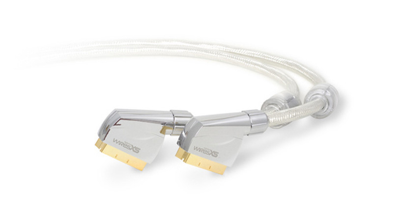 Techlink 700081 0.5m SCART (21-pin) SCART (21-pin) Weiß SCART-Kabel