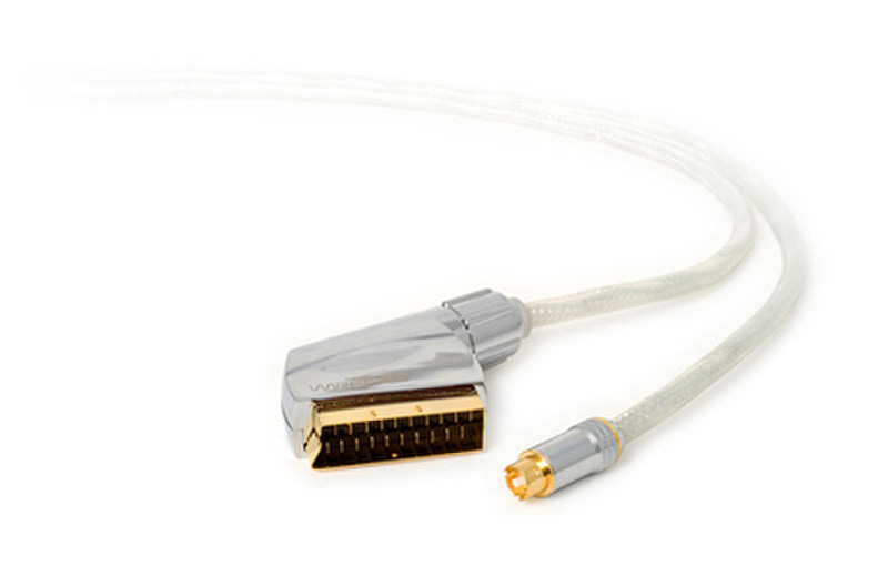 Techlink 700160 1.5m S-Video (4-pin) SCART (21-pin) White