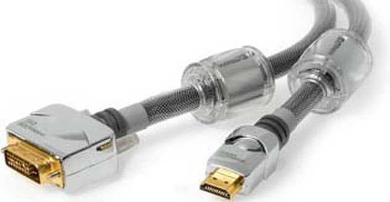 Techlink 2m HDMI 1.4 2m HDMI DVI-D Grau