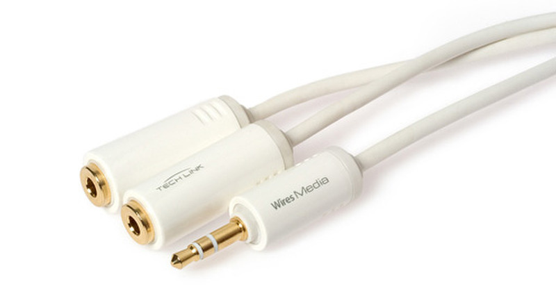 Techlink WiresMEDIA 3.5mm - 2 x 3.5mm 0.2m 3.5mm 2 x 3.5mm White