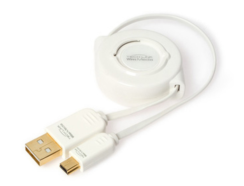 Techlink WiresMEDIA, USB 2.0 A - USB 2.0 Mini, 1 m 1м USB A Mini-USB A Белый