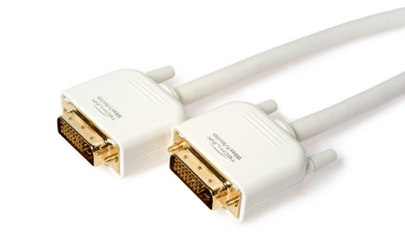 Techlink WiresMEDIA, DVI-D - DVI-D 2m DVI-D DVI-D White DVI cable