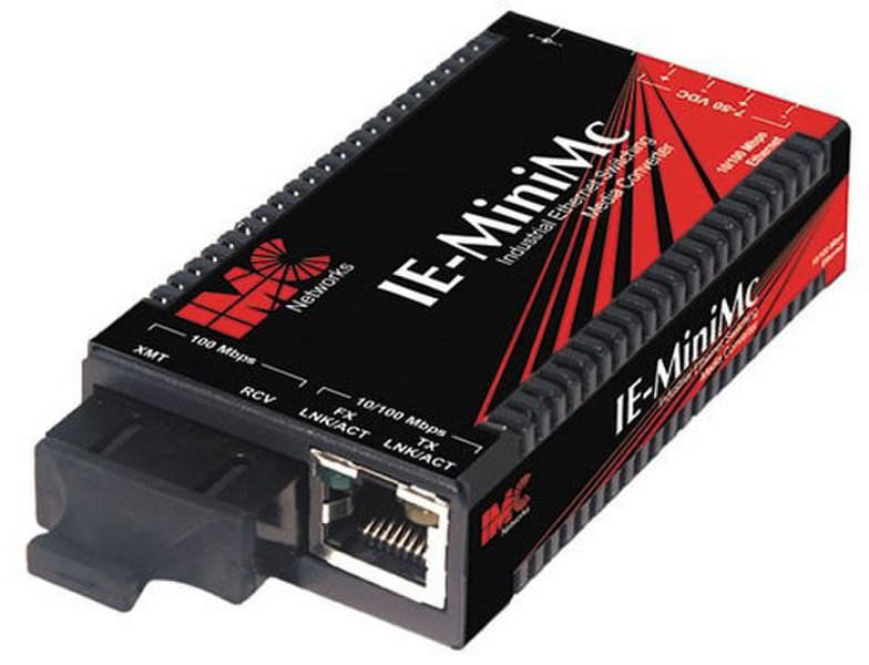 IMC Networks IE-MiniMc, TP-TX/FX-SM1310/LONG-ST 100Mbit/s 1310nm Single-mode Black network media converter