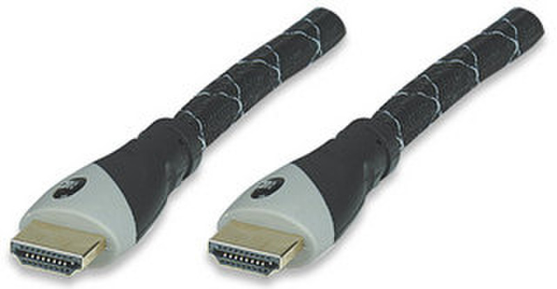 Manhattan 3m HDMI Cable 3m HDMI HDMI Schwarz, Grau