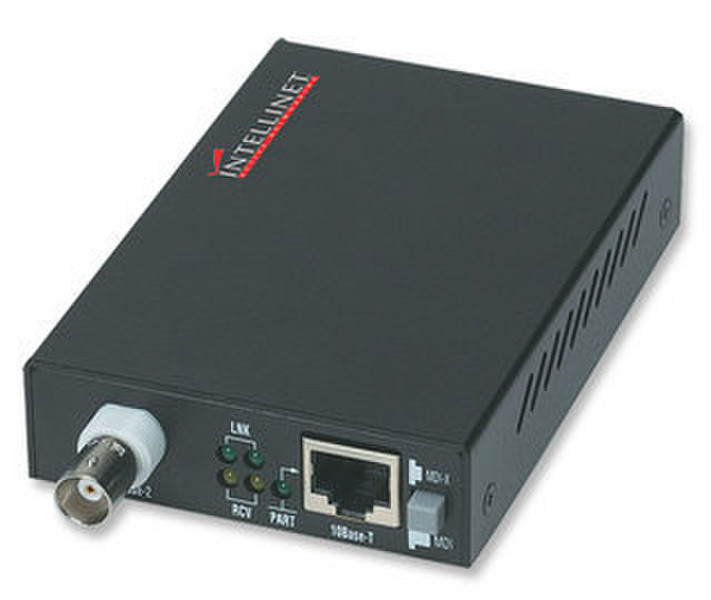 Intellinet 502443 10Mbit/s Black network media converter