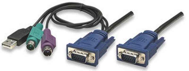 Intellinet 506311 Schwarz Tastatur/Video/Maus (KVM)-Kabel