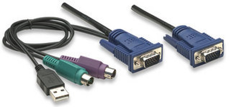 Intellinet 506410 3м Черный кабель клавиатуры / видео / мыши