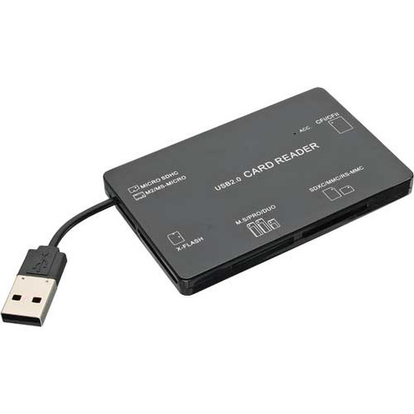 InLine 76636A USB 2.0 Черный устройство для чтения карт флэш-памяти