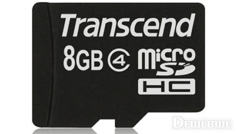 Transcend TS8GUSDHC4-P3 8ГБ MicroSDHC Class 4 карта памяти