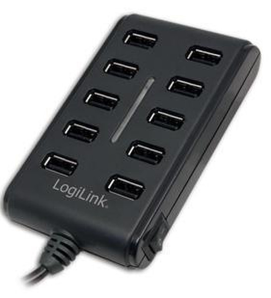 LogiLink USB 2.0 10-Port Hub with On/Off Switch 480Mbit/s