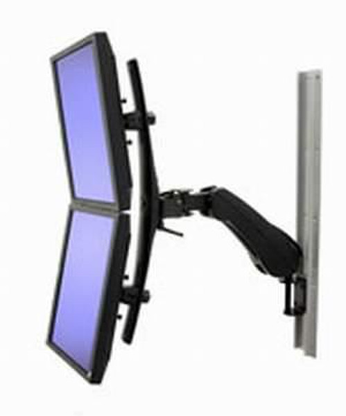 Ergotron HD Series Swivel-Arms Dual-Monitor Arm Black