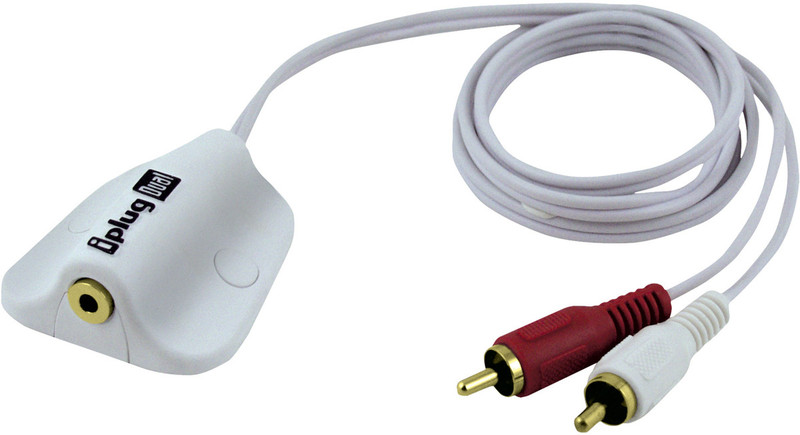 Dual IP35WG 1m 3.5mm White audio cable