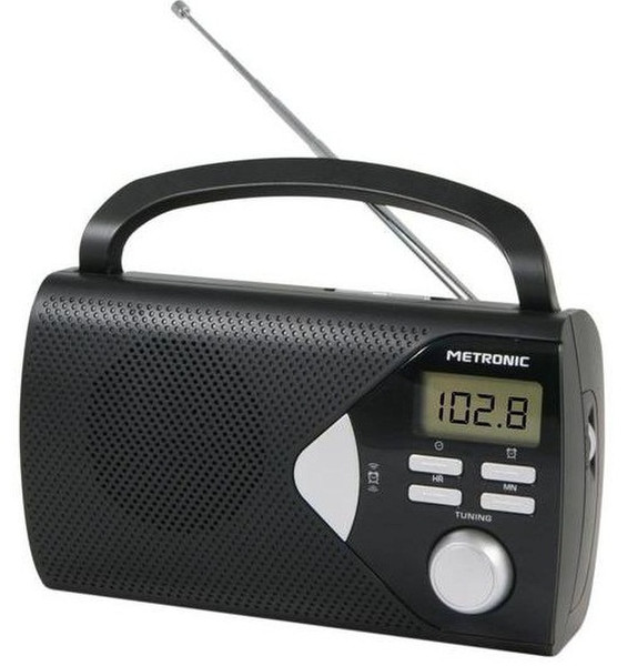 Metronic 477205 Портативный Цифровой Черный радиоприемник