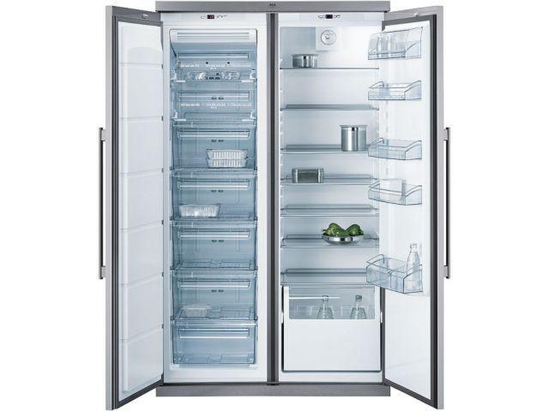 AEG S75568KG freestanding 552L A Stainless steel side-by-side refrigerator