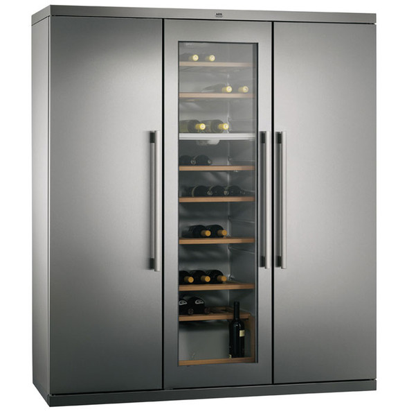 AEG S76788KG freestanding A Stainless steel side-by-side refrigerator