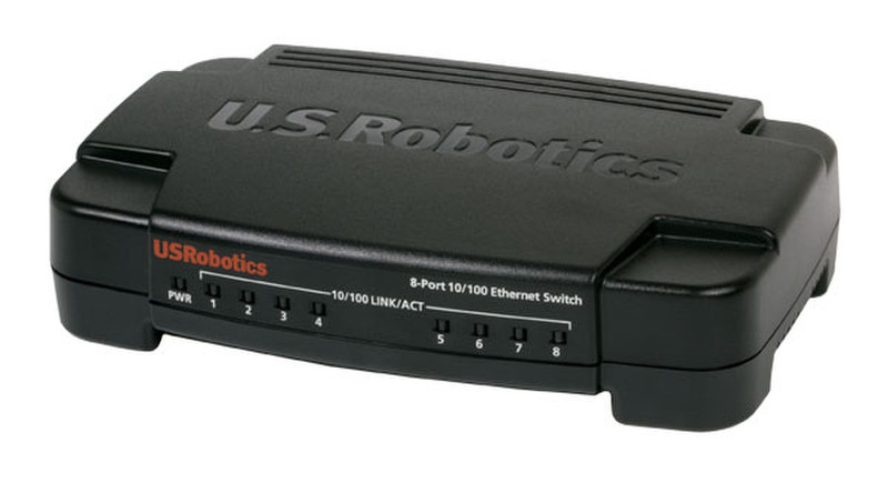 US Robotics 8-Port 10/100 Ethernet Switch Unmanaged Black