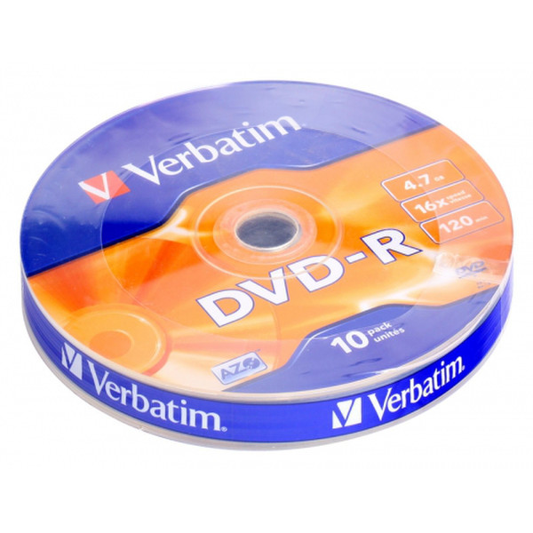 Verbatim DVD-R 16x 4.7GB 10PK 4.7GB DVD-R 10pc(s)