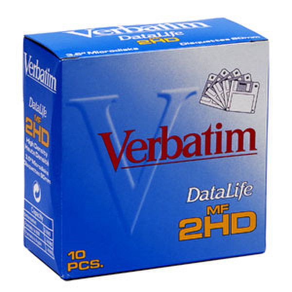 Verbatim 2MB Floppy Diskette DataLife Unformatted 10pk