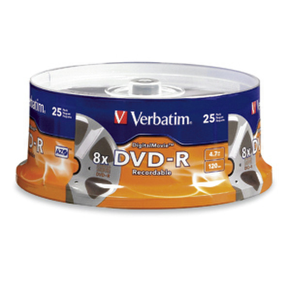 Verbatim DigitalMovie™ DVD-R 4.7GB 8X 25pk Spindle 4.7GB DVD-R 25pc(s)