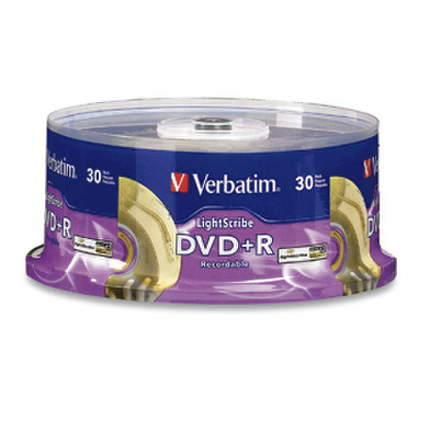 Verbatim LightScribe 8x DVD+R Media 4.7ГБ DVD+R 30шт