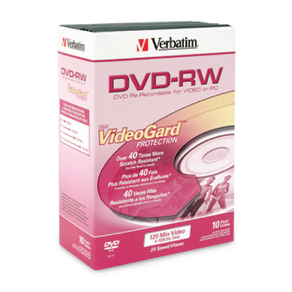 Verbatim 2x DVD-RW Media 4.7GB DVD-RW 10pc(s)