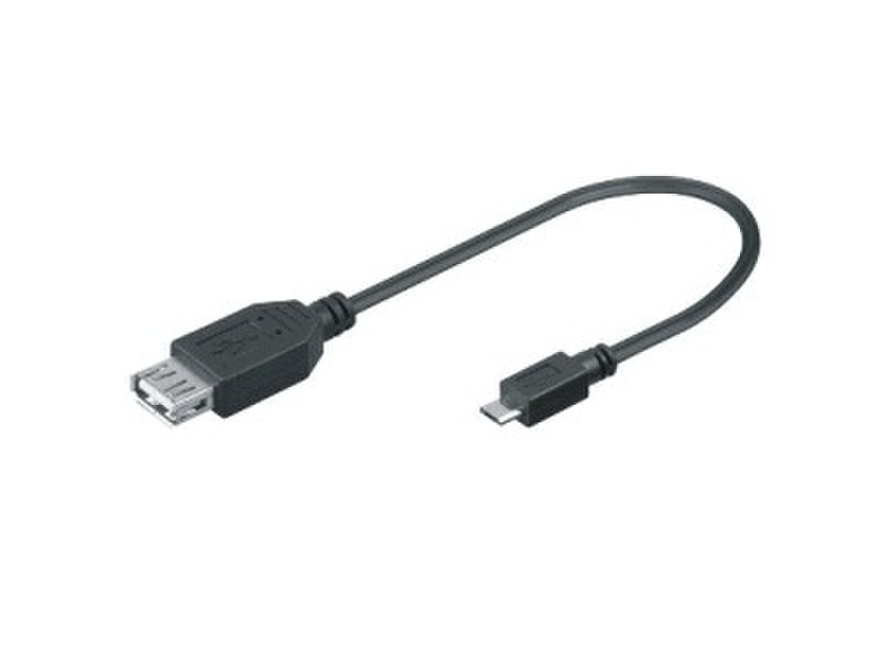 M-Cab 7300100 0.20m Micro-USB B Mini-USB A Black USB cable