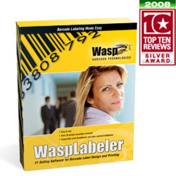 Wasp Labeler v6 + 2D Software, 1 User bar coding software