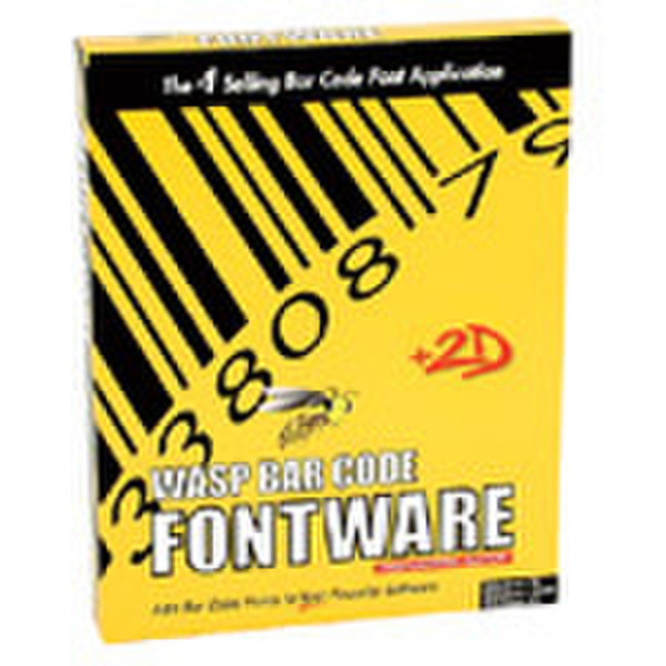 Wasp FontWare Pro+ Add-ins for Word, Excel, Access, Crystal Reports, 10 Users Barcode-Software
