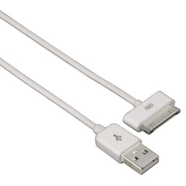 Hama 00115099 1m USB A 30 pin White mobile phone cable
